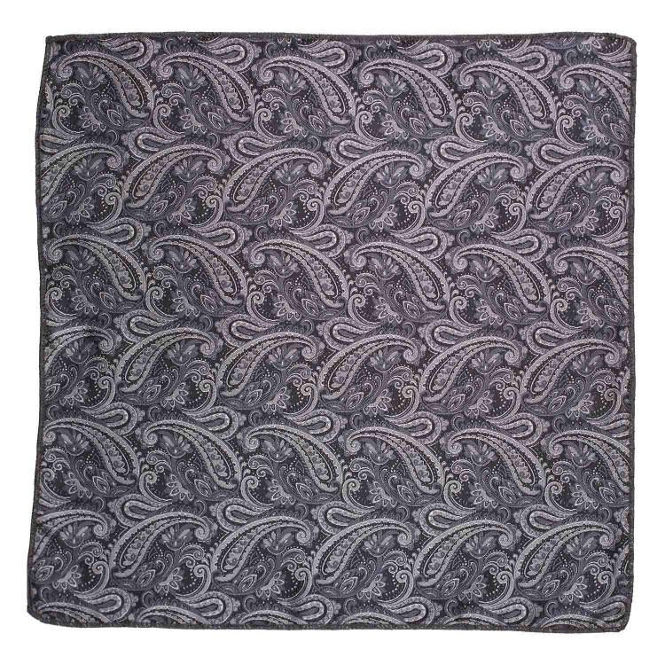 Solid Black Microfiber Necktie with Pocket Square Combo Set for Men
