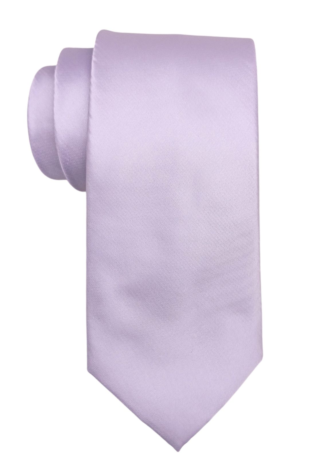 Solid Lavender Microfiber Necktie with Pocket Square Combo Set for Men