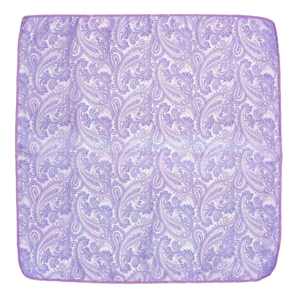 Solid Lavender Microfiber Necktie with Pocket Square Combo Set for Men