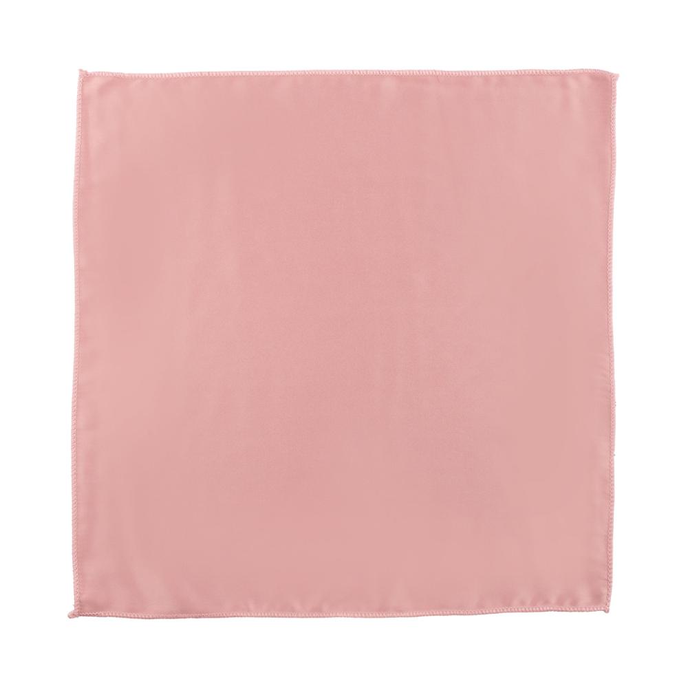 Solid Rose Gold Microfiber Necktie with Pocket Square Combo Set for Men