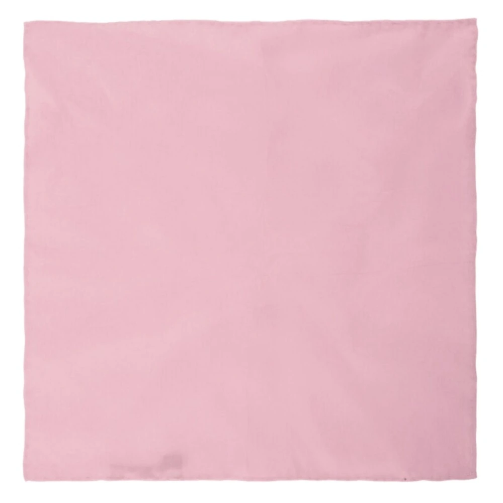 Pink with Blue Stripe Microfiber Necktie with Solid Pocket Square Combo Set for Men