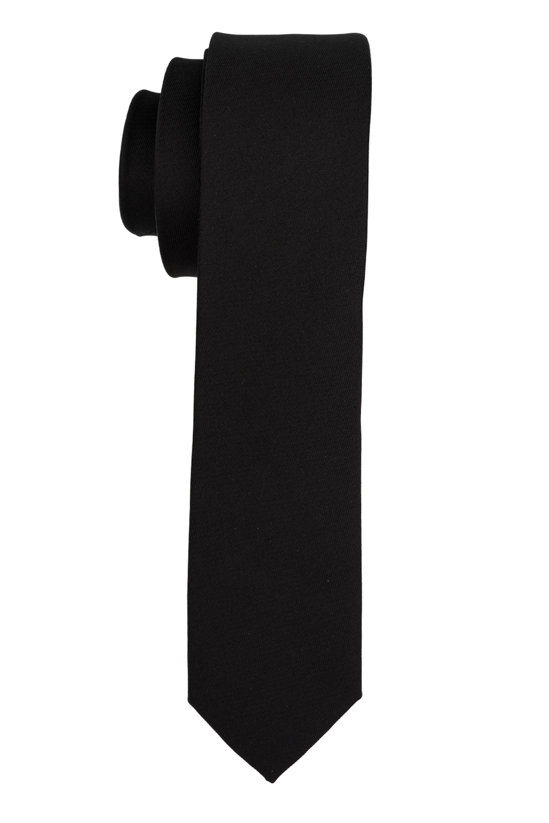 Solid Blue and Black Slim Necktie with Pocket Square Combo Set for Men