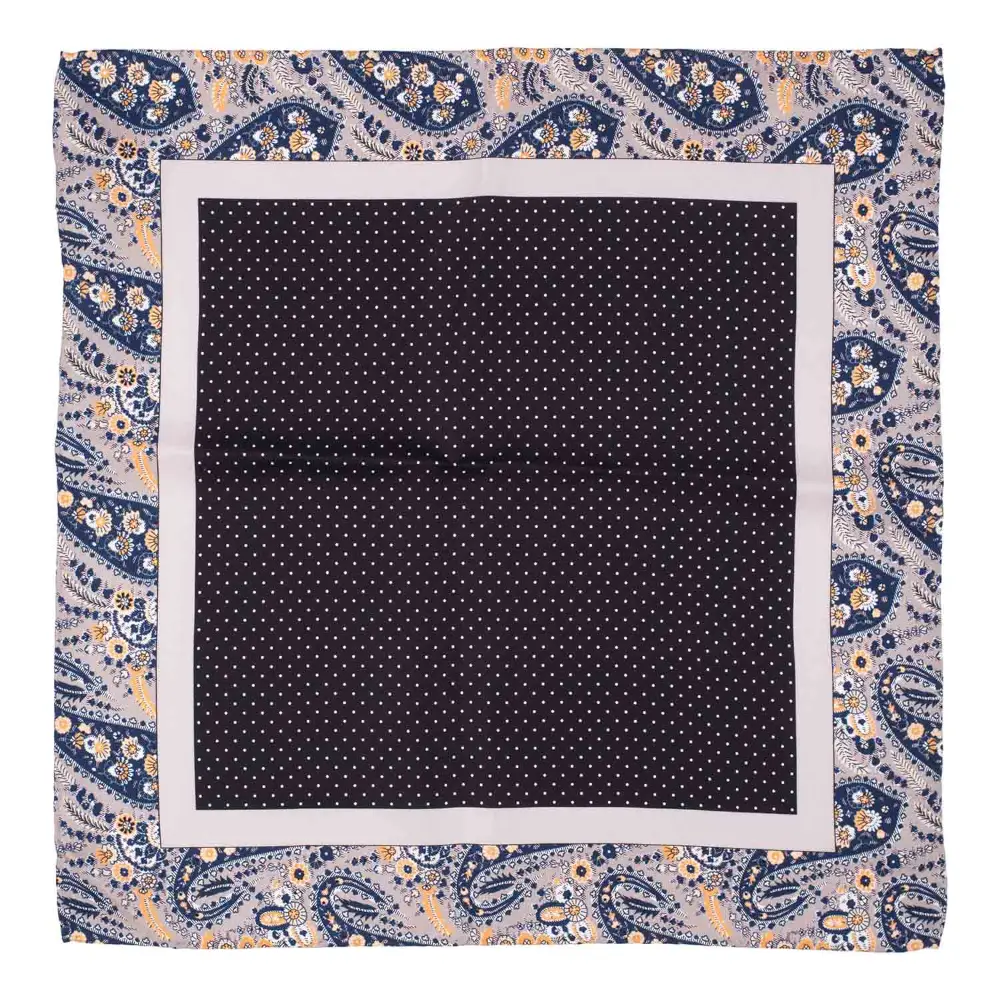 Gift Set - Grey Tie and Pocket Square Set with Mother of Pearl Cufflinks for Men