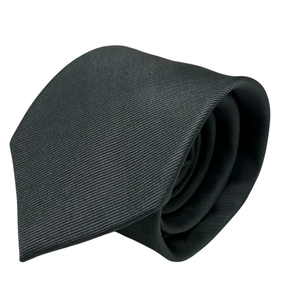 Gift Set - Grey Tie and Pocket Square Set with Mother of Pearl Cufflinks for Men
