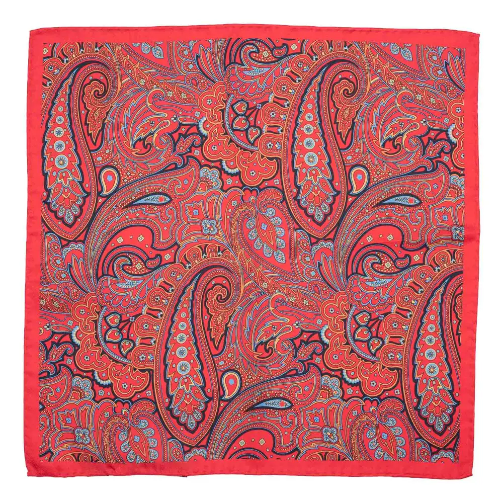 Gift Set - Premium Maroon Silk Tie Set with Stylish Gold Cufflinks and Pocket Square for Men