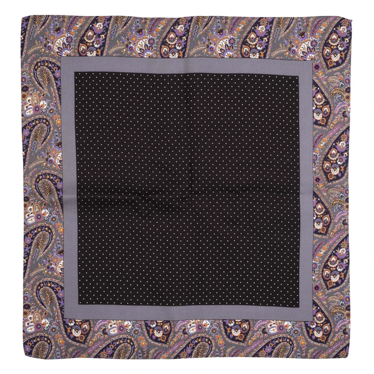 Silver Necktie with Pocket Square and Cufflink Gift Set for Men