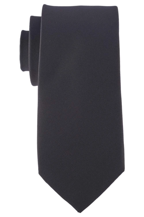Black Necktie with Pocket Square and Cufflink Gift Set for Men