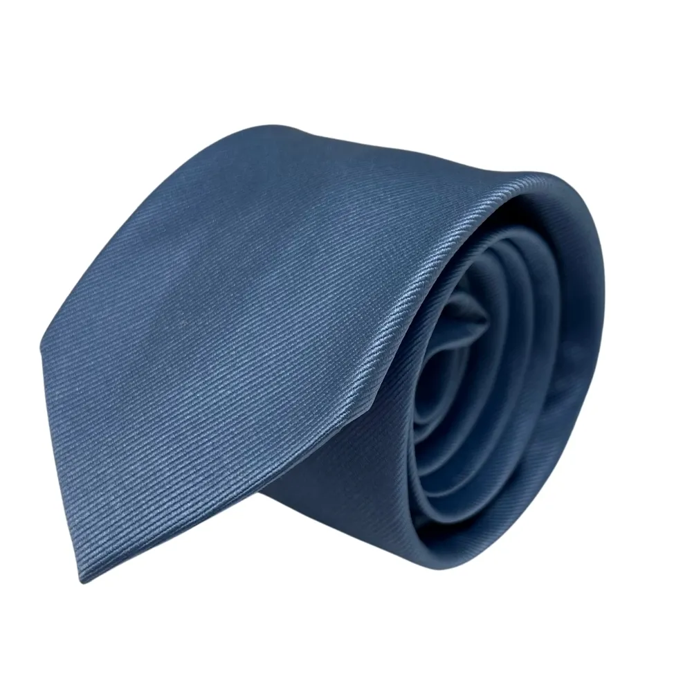 Blue Silk Necktie and Navy Blue Polka Dot Pocket Square Gift Set - Premium Men's Accessory Combo for Men