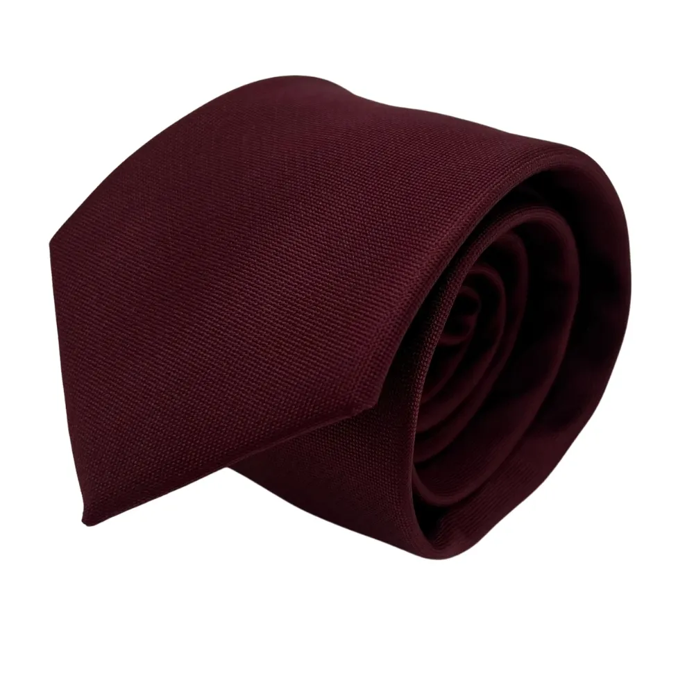Burgundy Silk Necktie and Rose Gold Mother of Pearl Cufflinks Gift Set - Premium Mens Accessory Combo for Men