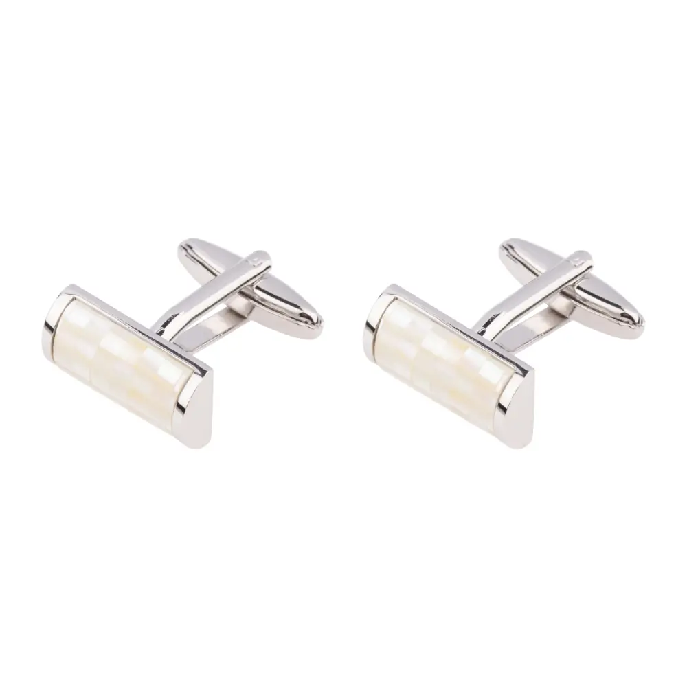 Burgundy Silk Necktie and Mother of Pearl Cufflinks Gift Set - a Refined Combo for Men