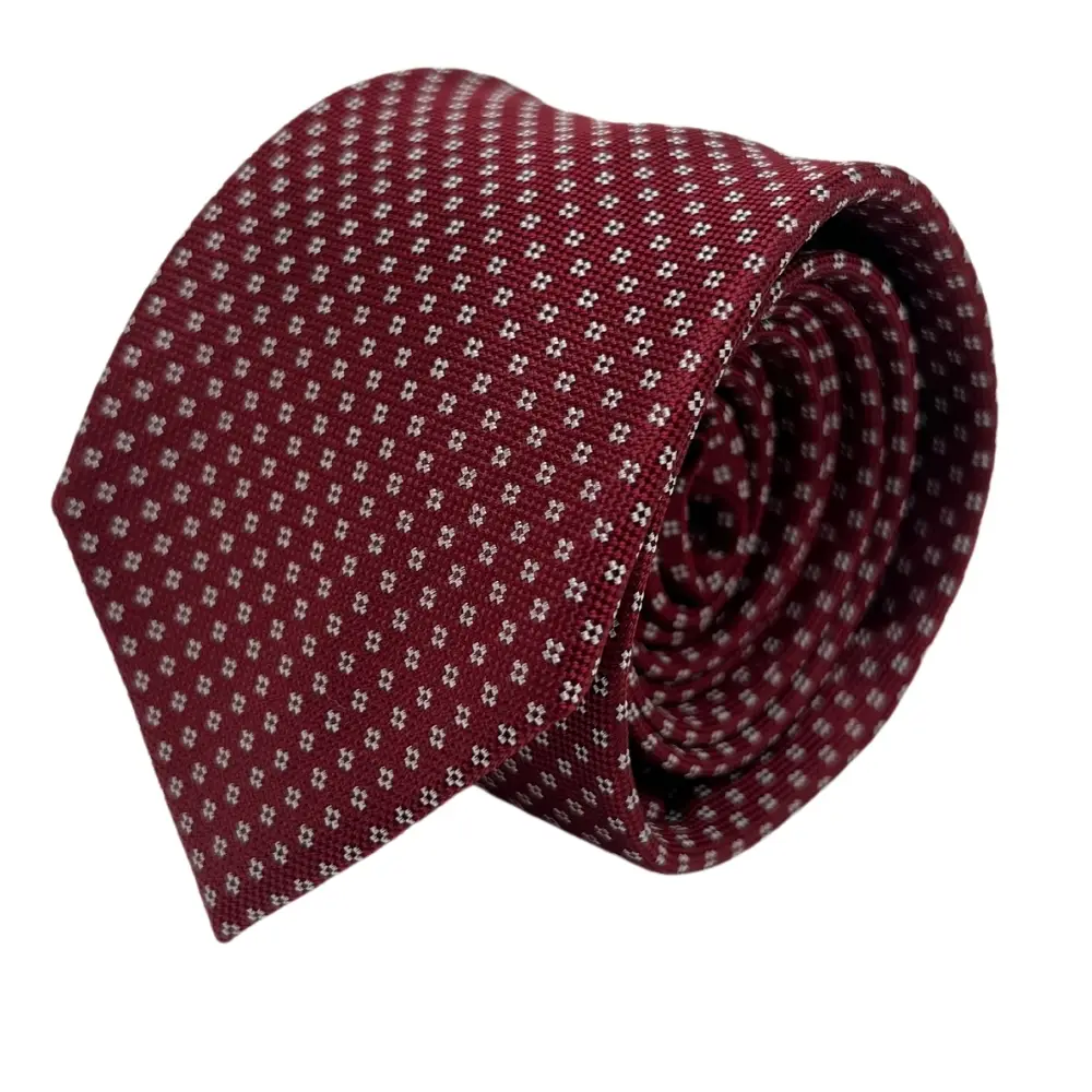 Burgundy Silk Necktie and Mother of Pearl Cufflinks Gift Set - a Refined Combo for Men