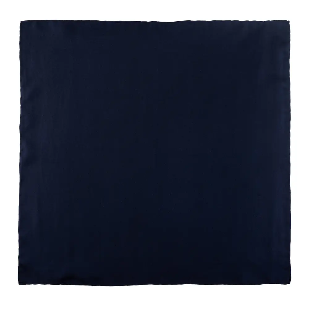 Navy Blue Silk Necktie and Pocket Square Gift Set - a Stylish Combo for Men