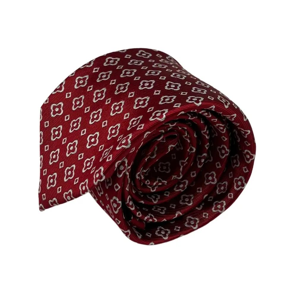 Red Silk Necktie and Pocket Square Gift Set - a Bold Ensemble for Men