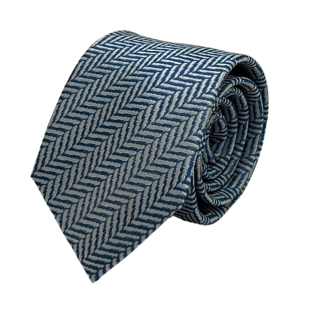Light Blue Silk Necktie and Mother of Pearl Cufflinks Gift Set - Elegant Formal Collection for Men