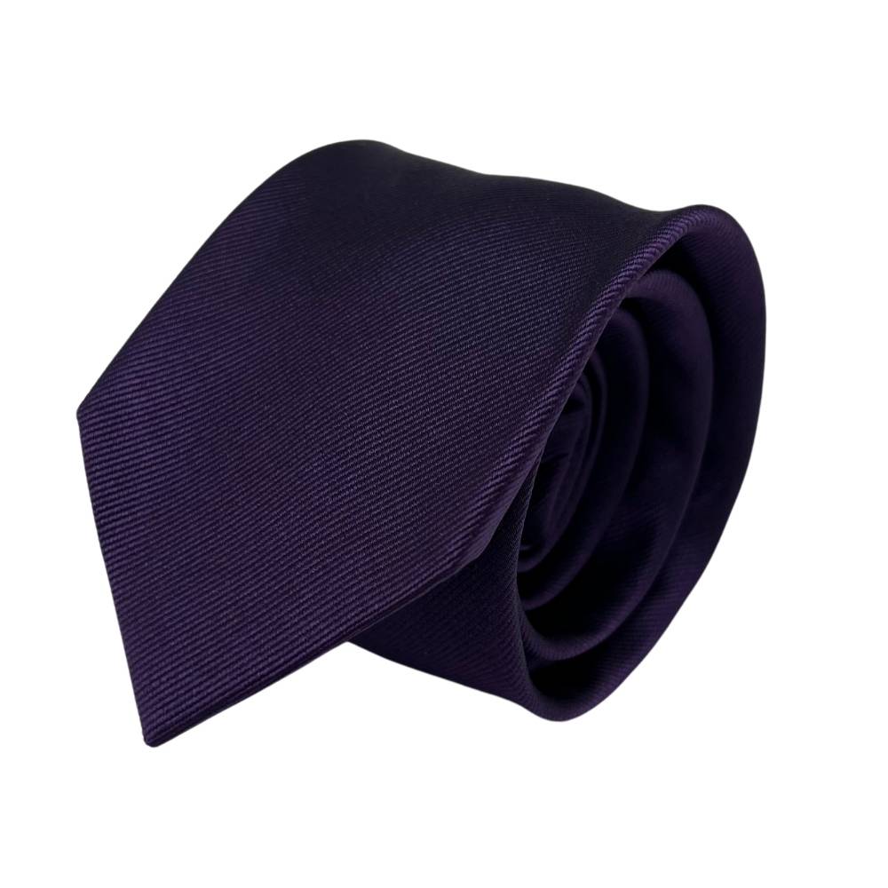 Purple Silk Necktie and Paisley Pocket Square Gift Set - Luxurious Formal Ensemble for Men