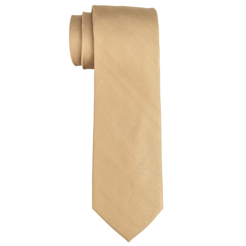 Solid Beige Silk Necktie and Multicolor Geometric Microfiber Pocket Square Gift Set ? Elegant Formal Accessory for Men