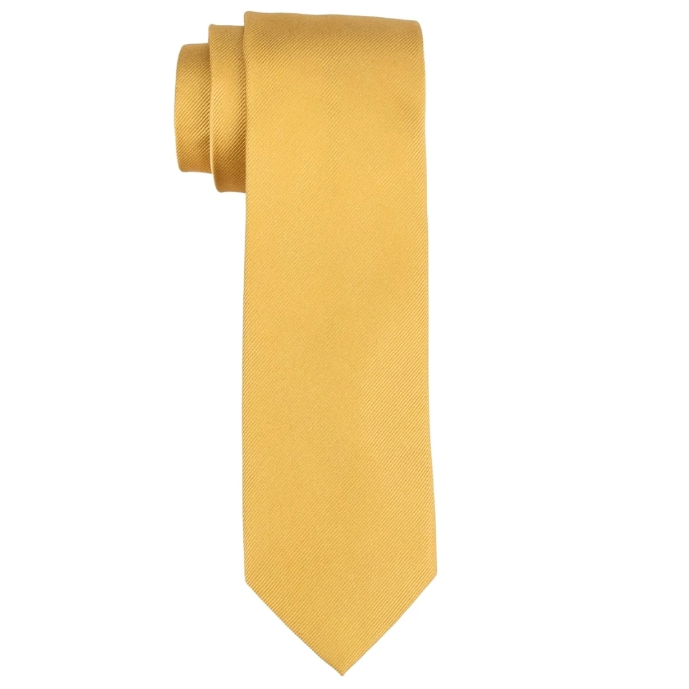 Solid Yellow Silk Necktie and Multicolor Geometric Microfiber Pocket Square Gift Set ? Elegant Formal Accessory for Men