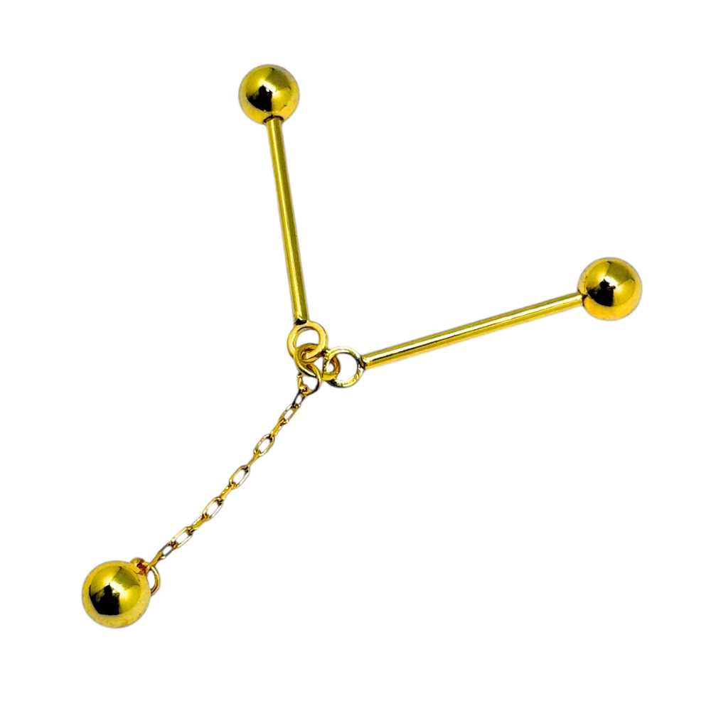 Gold Chain Pin for Men Brass Collar Bar Gift Set for Men