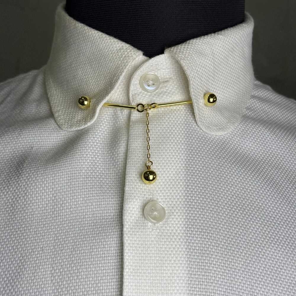 Gold Chain Pin for Men Brass Collar Bar Gift Set for Men