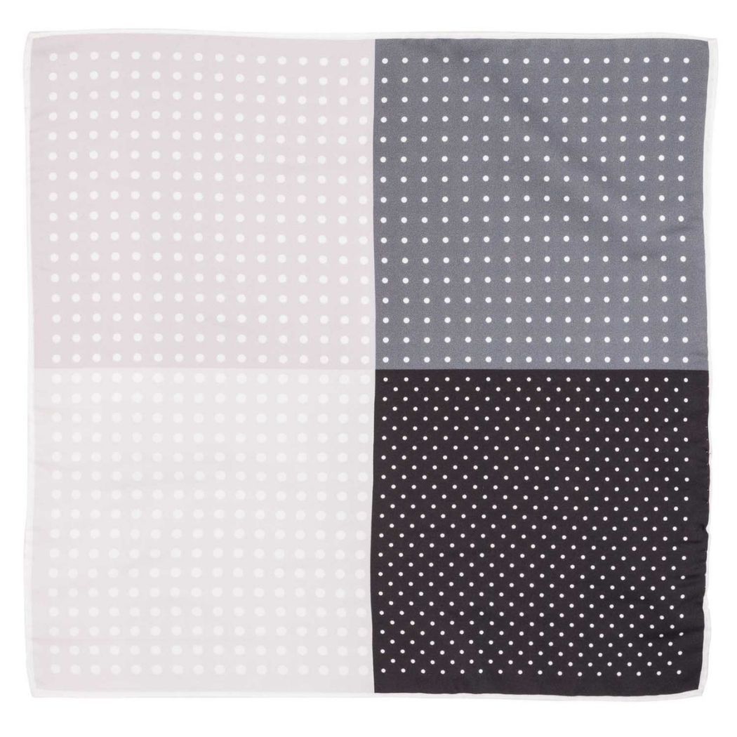 Grey and Black Diagonal Necktie Gift Set - Tie with Pocket Square and Abalone Cufflinks | Elegant Wedding Accessories for Men