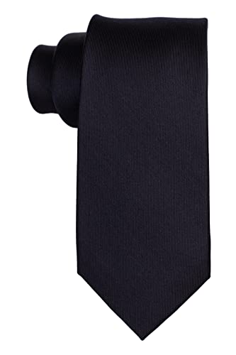 Solid Navy Blue Premium Necktie Combo Set for Men