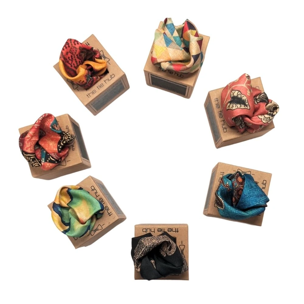 Polyester Pocket Square Combo Set for Men