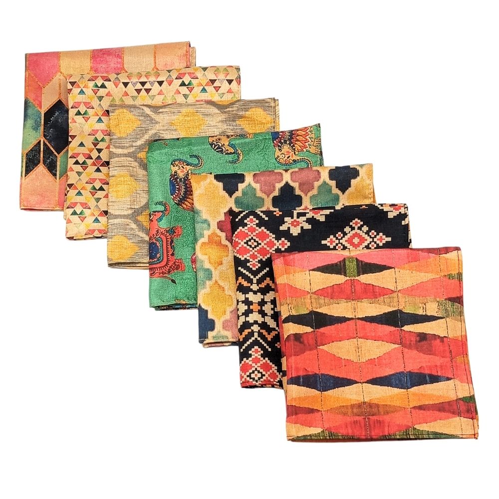 Polyester Pocket Square Combo Set for Men