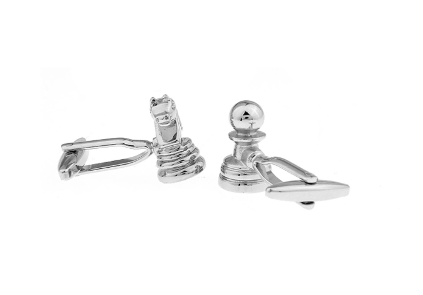 Blue and White Chess Necktie and Cufflinks Gift Set for Men