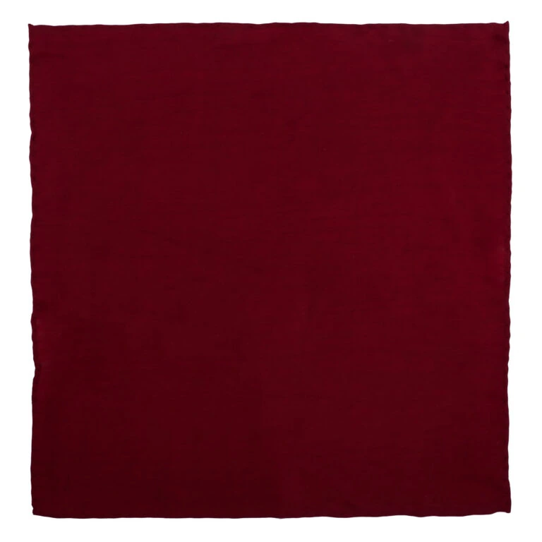 Burgundy and Gray Stripe Necktie with Solid Burgundy Pocket Square Gift Set for Men