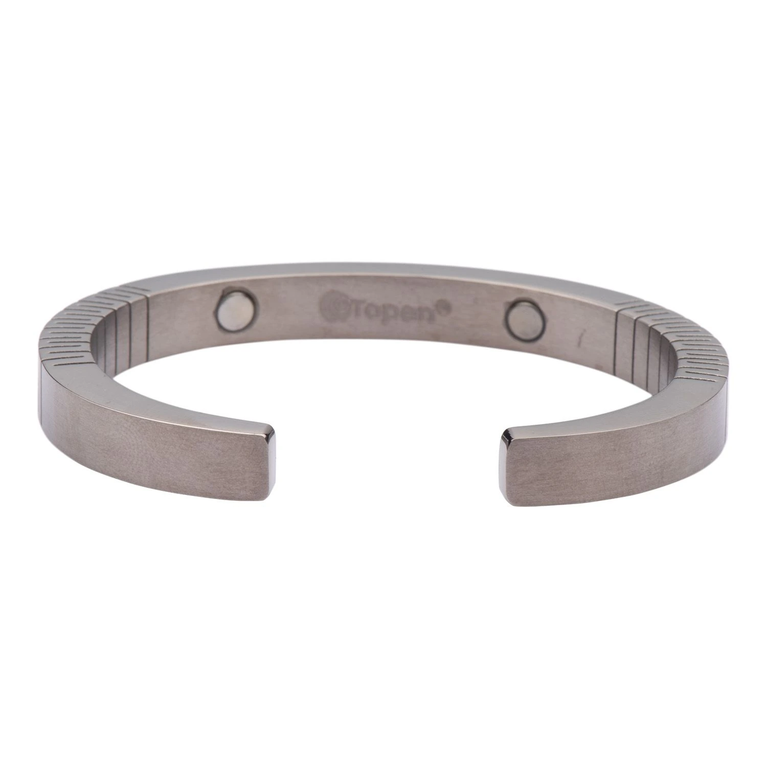 Silver Checkered Window Wrist Band for Men