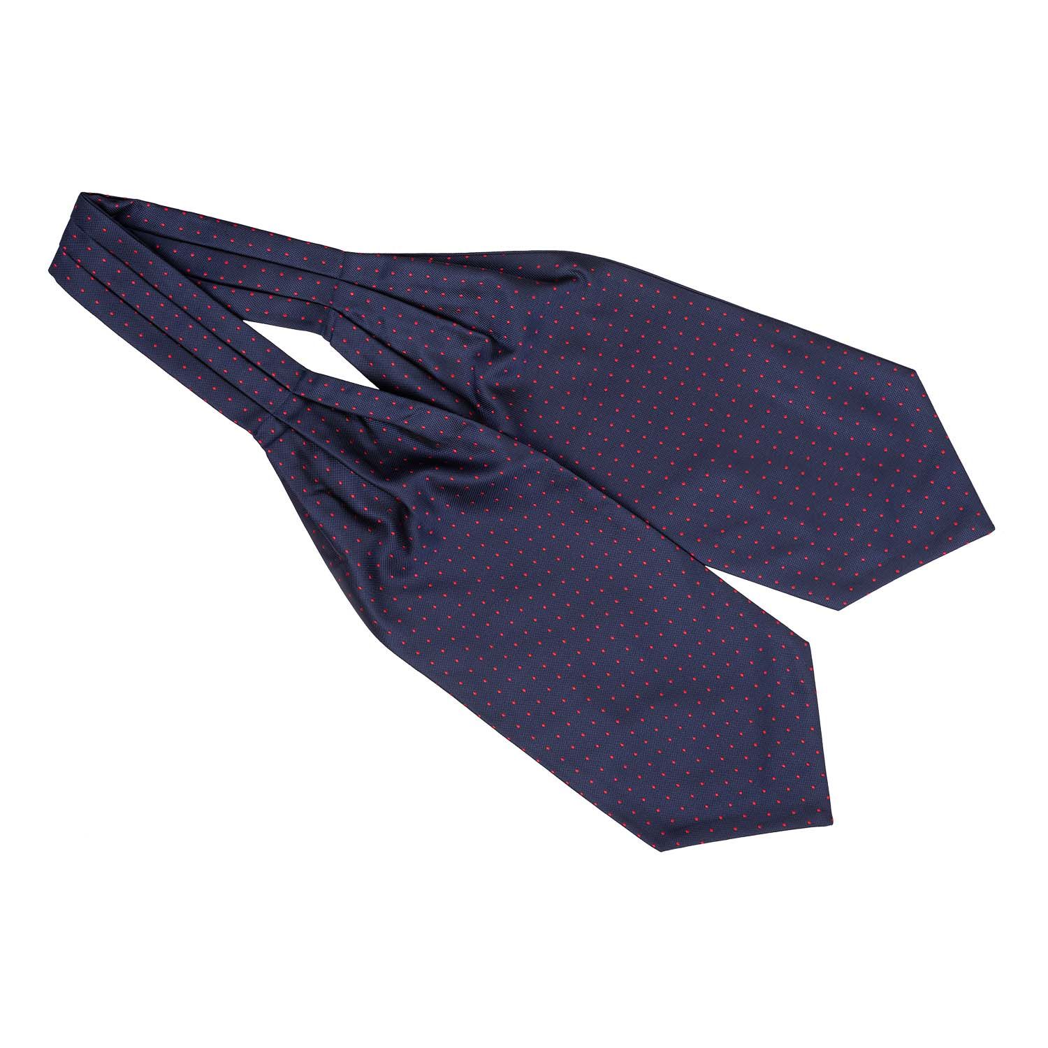 Navy Blue Polka Dot Cravat for Men