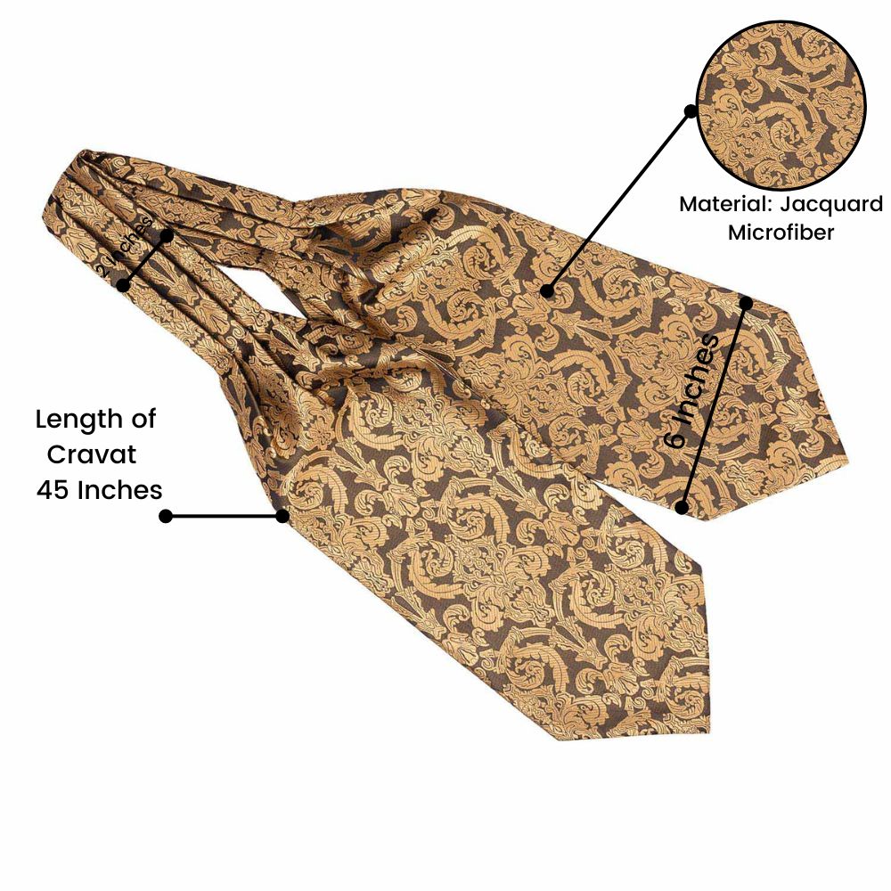 Gold Geometric Cravat for Men