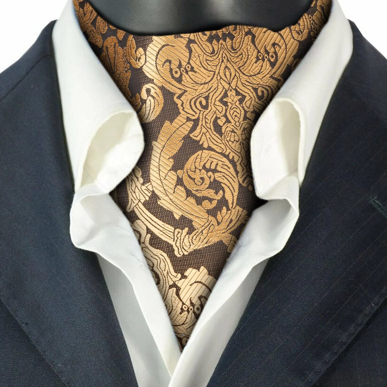 Gold Geometric Cravat for Men