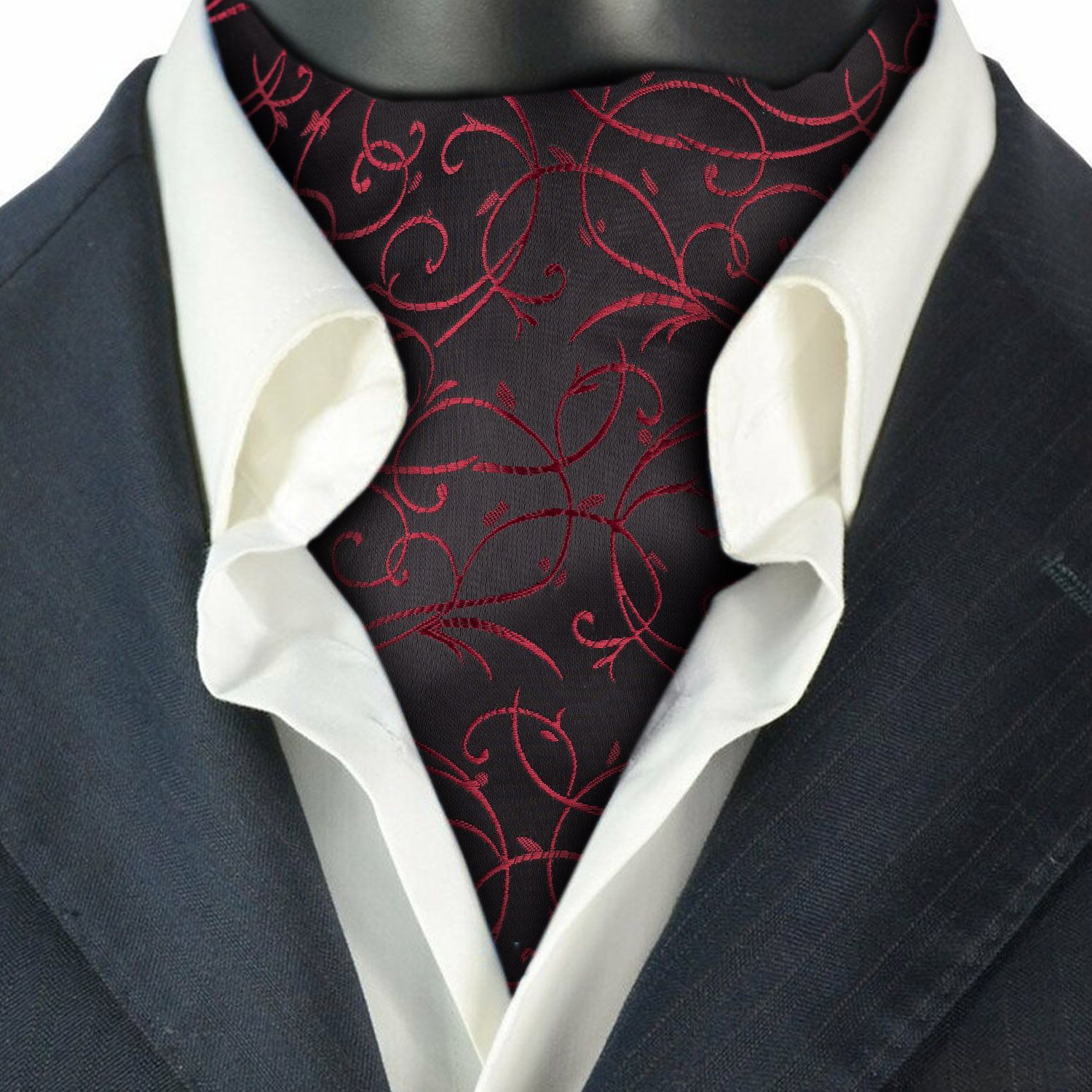 Burgundy Paisley Cravat for Men