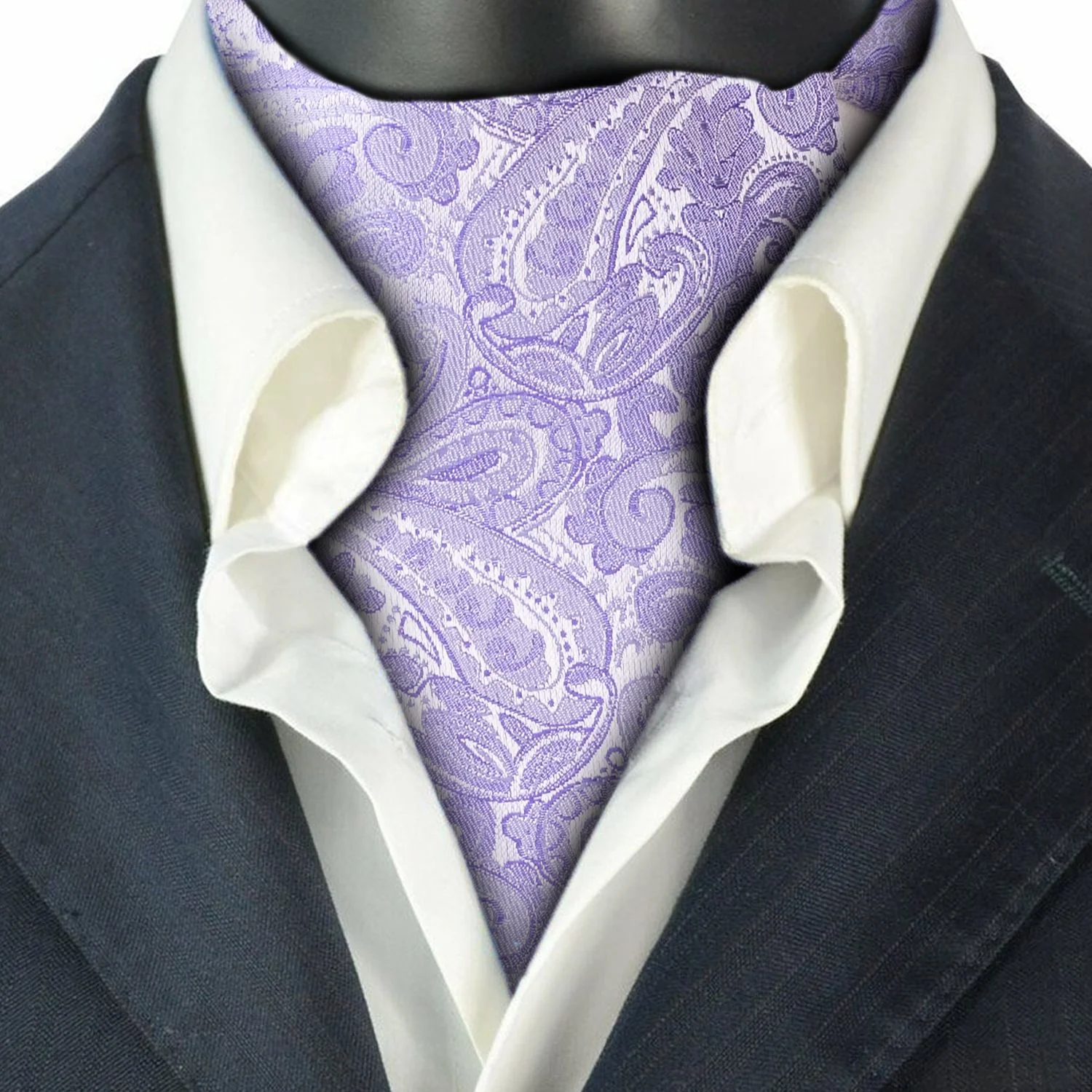 Purple Paisley Cravat for Men