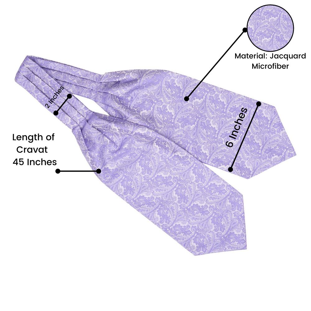 Purple Paisley Cravat for Men