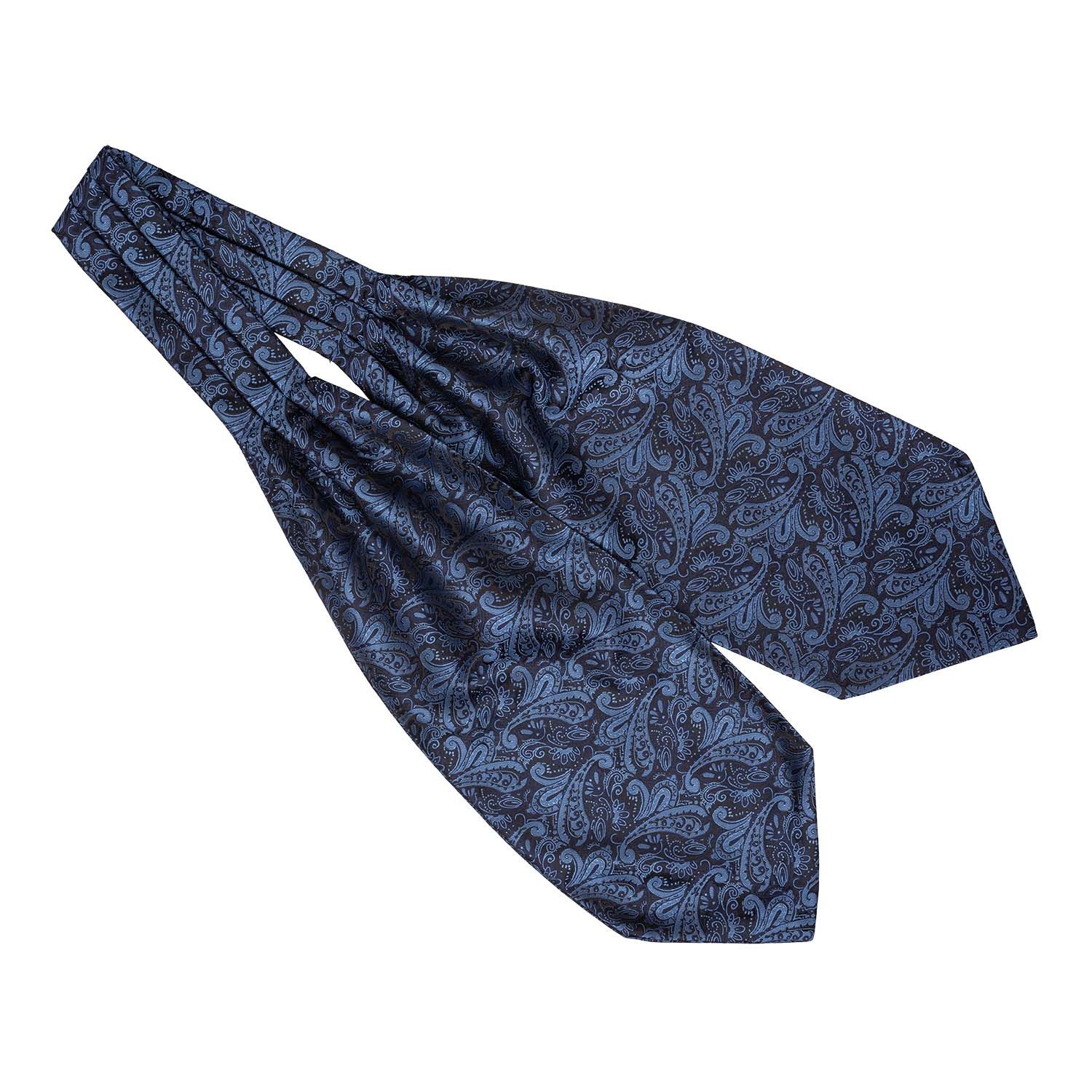 Navy Blue Paisley Cravat for Men