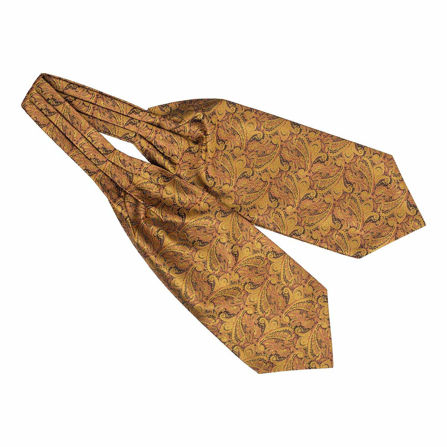 Gold Paisley Cravat for Men