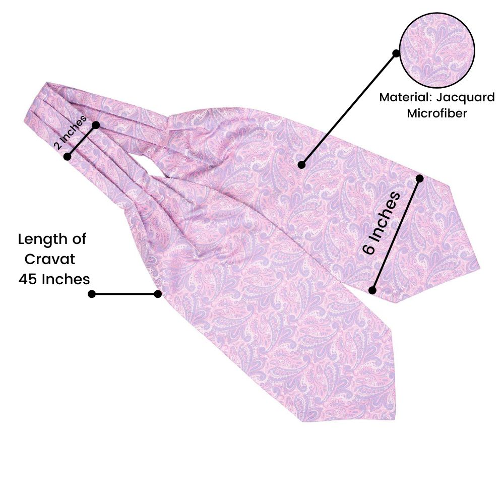 Pink Paisley Cravat for Men
