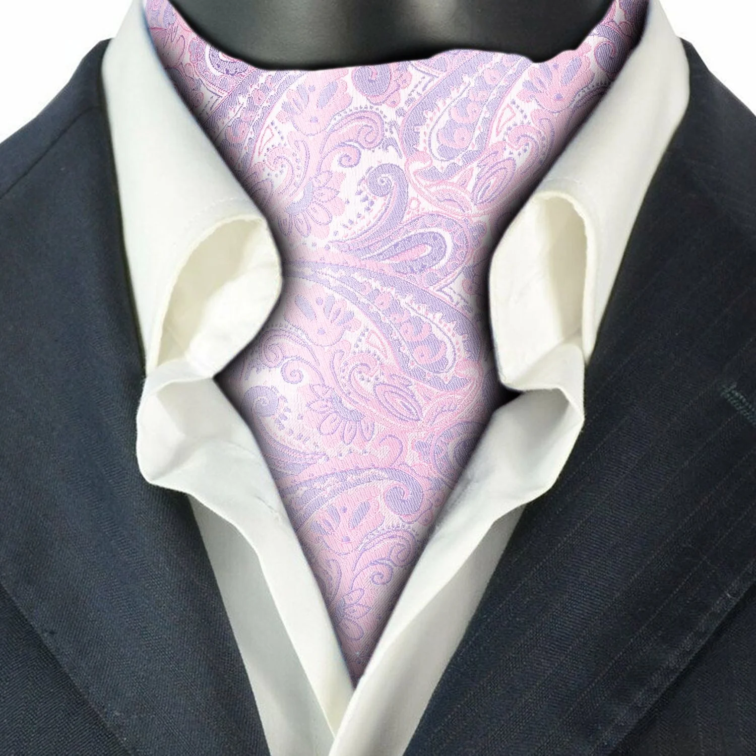 Pink Paisley Cravat for Men