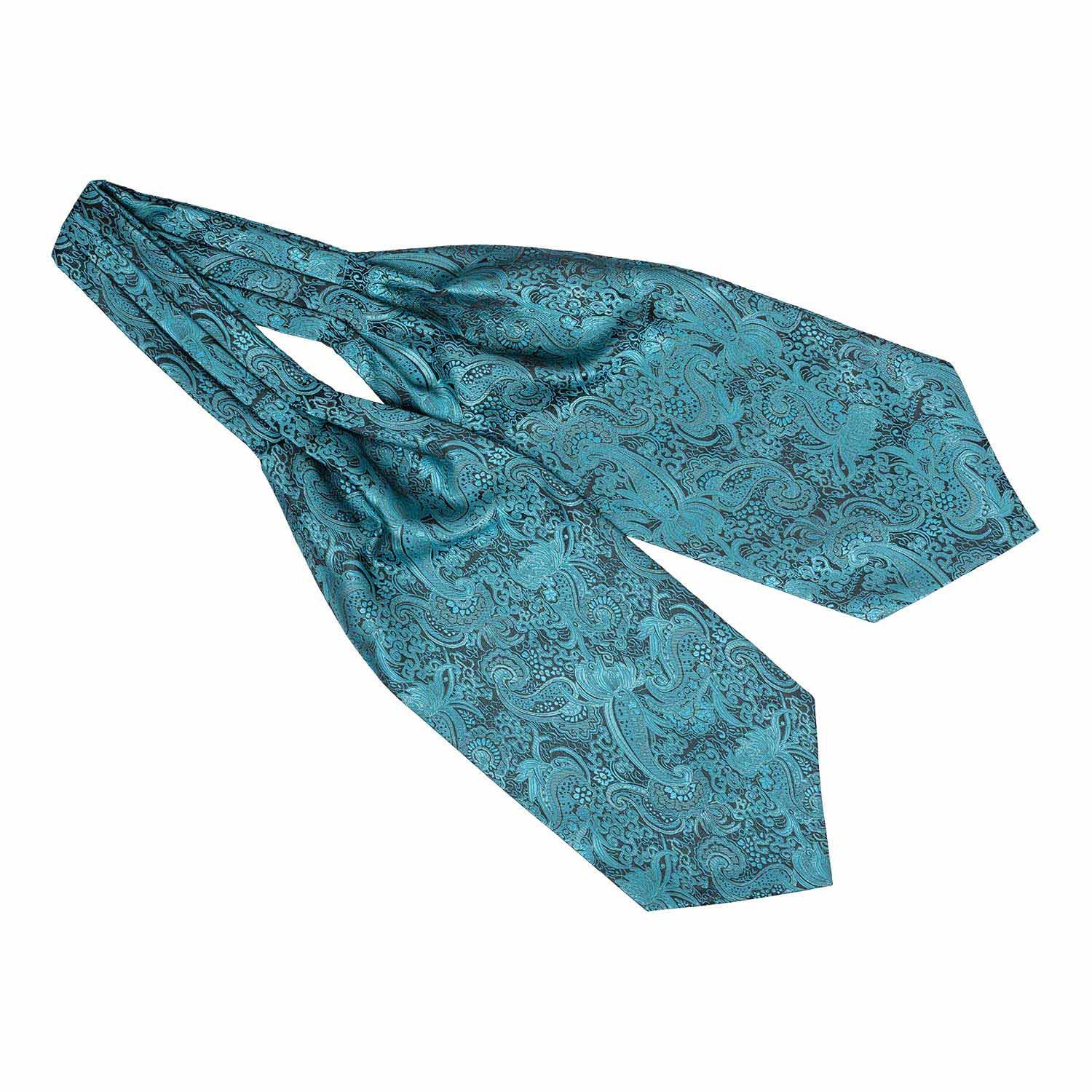 Aqua Paisley Cravat for Men