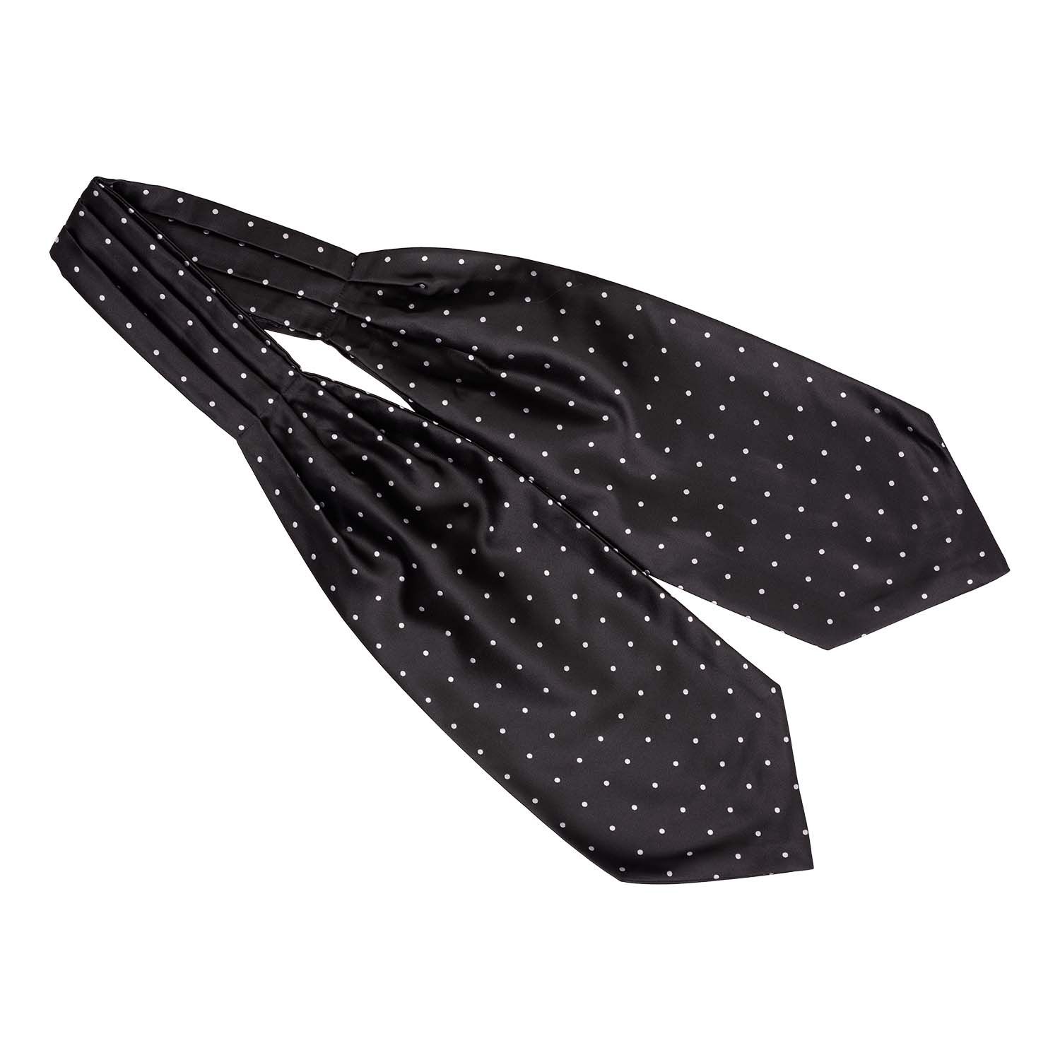 Black Polka Dot Cravat for Men
