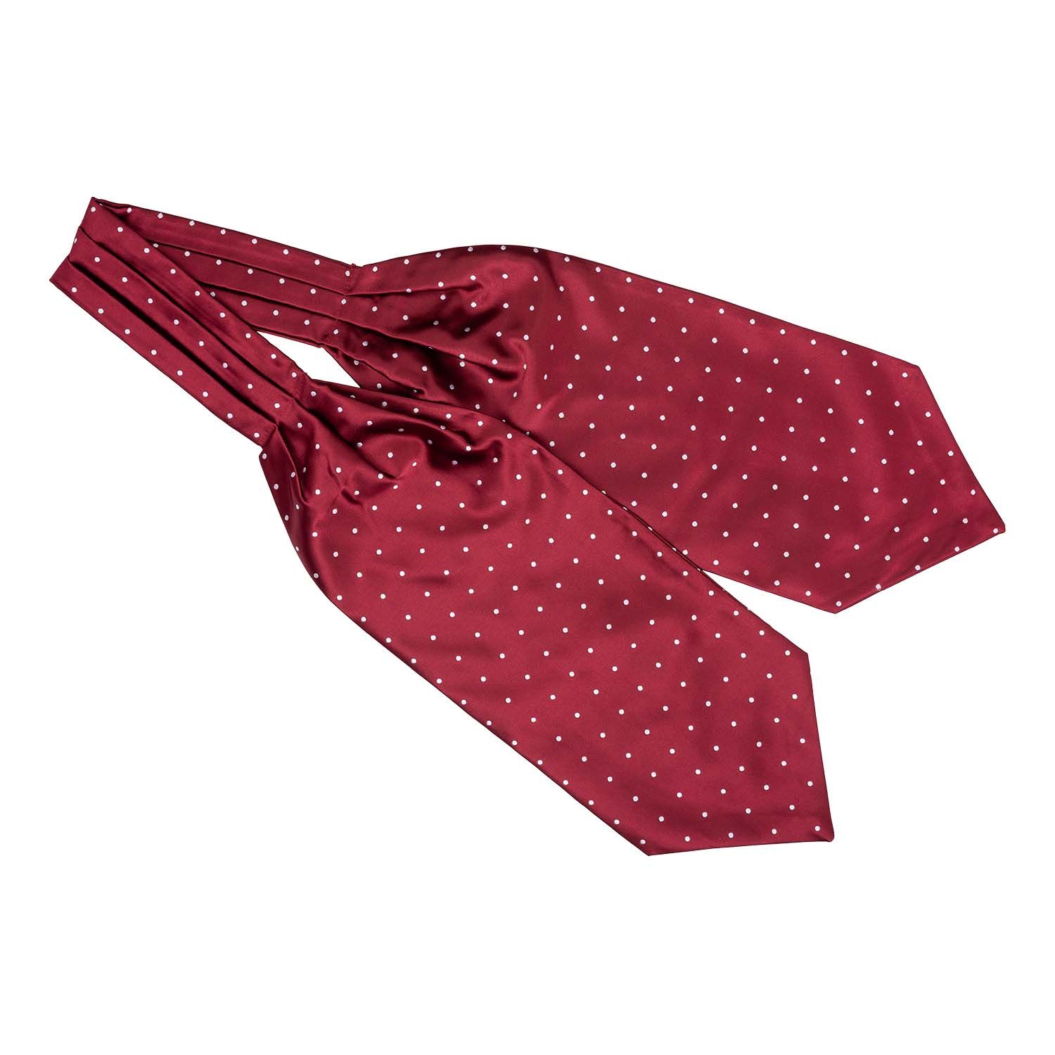 Burgundy Polka Dot Cravat for Men
