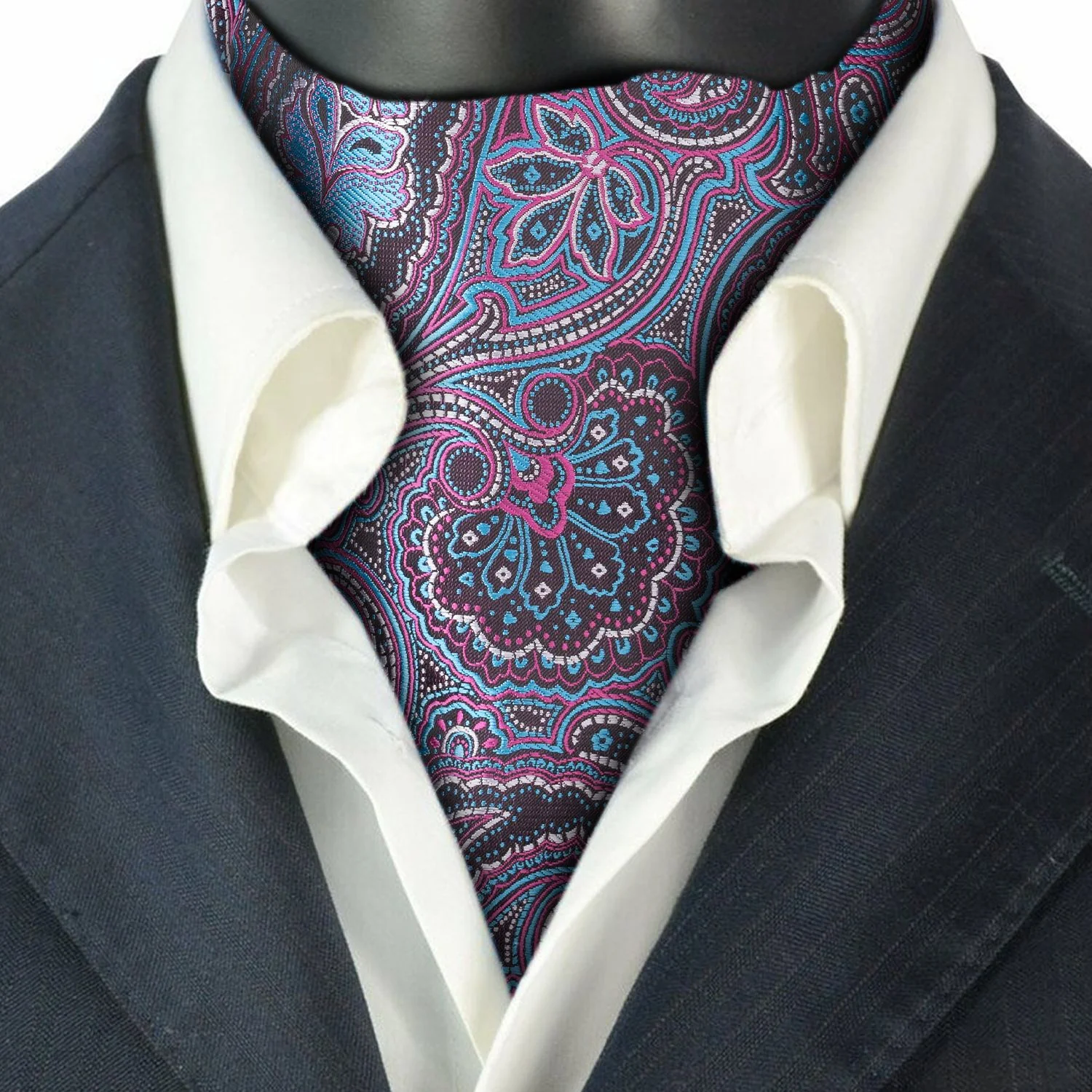Purple Paisley Cravat for Men