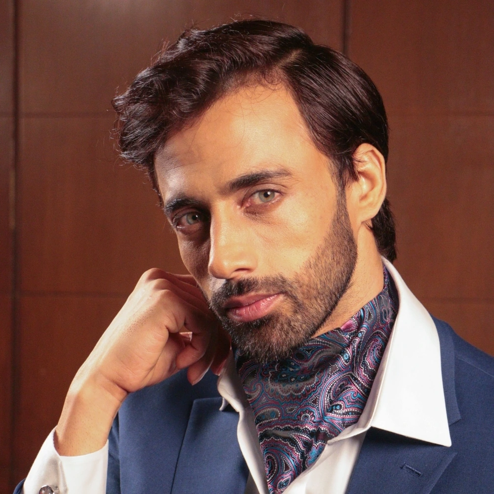 Purple Paisley Cravat for Men