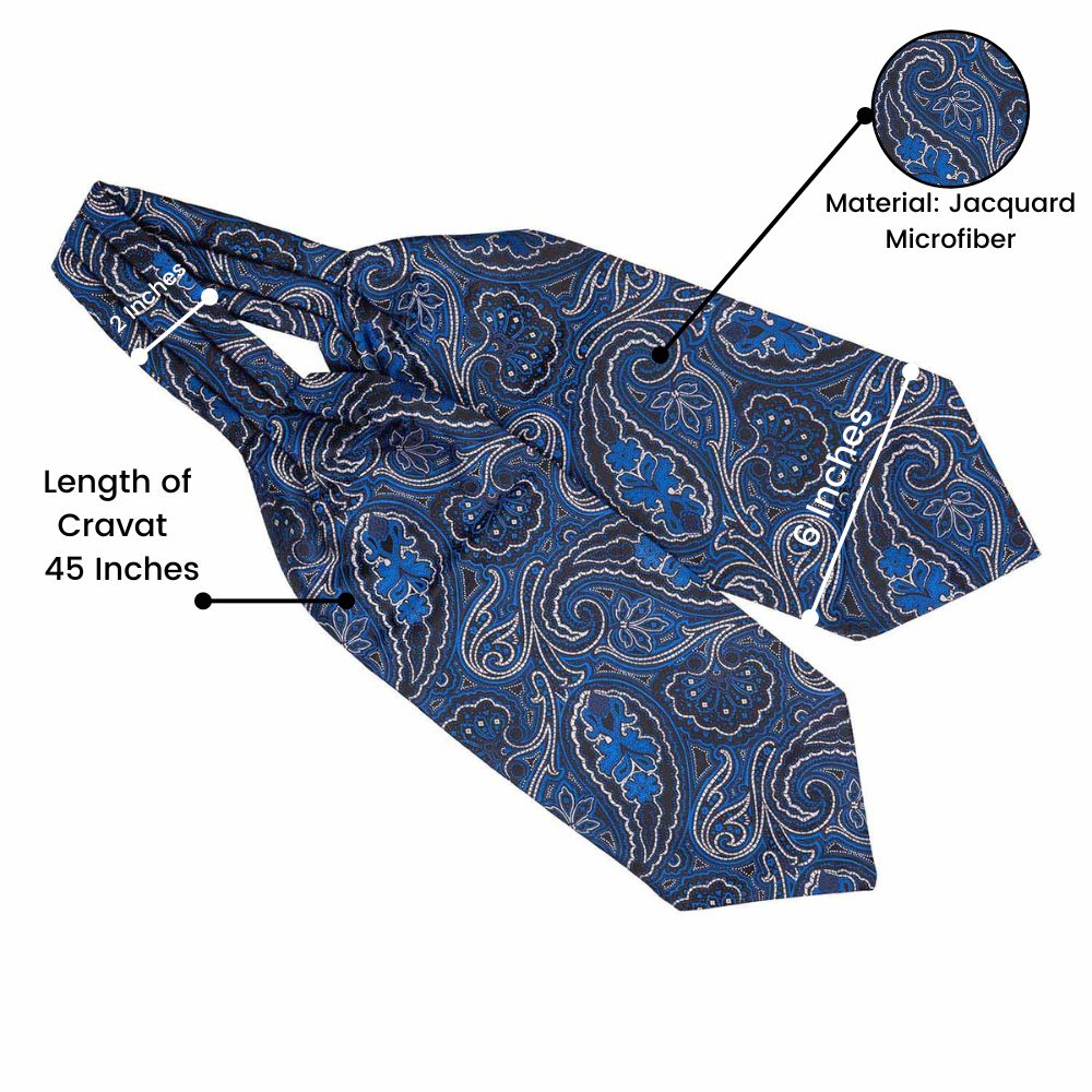Blue Paisley Cravat for Men