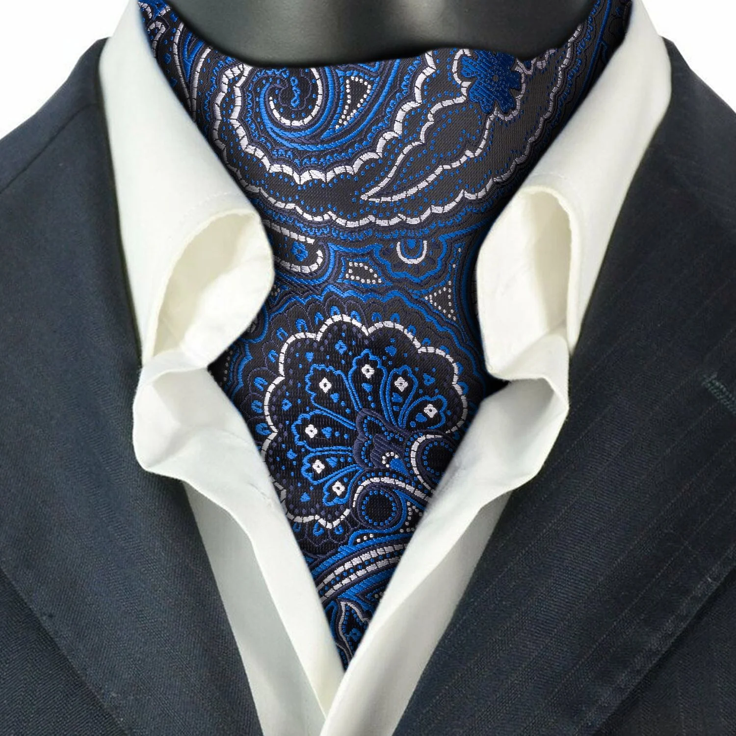 Blue Paisley Cravat for Men