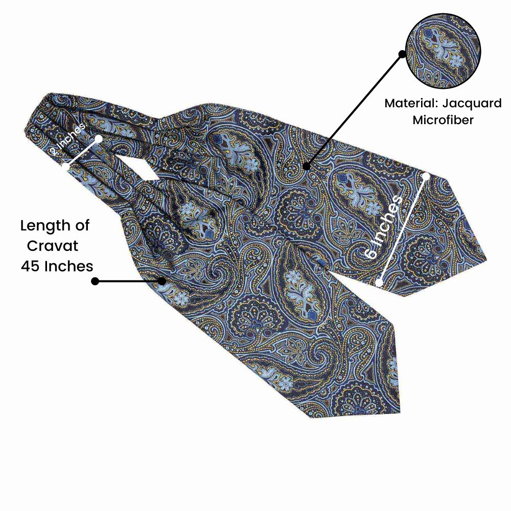 Green Paisley Cravat for Men