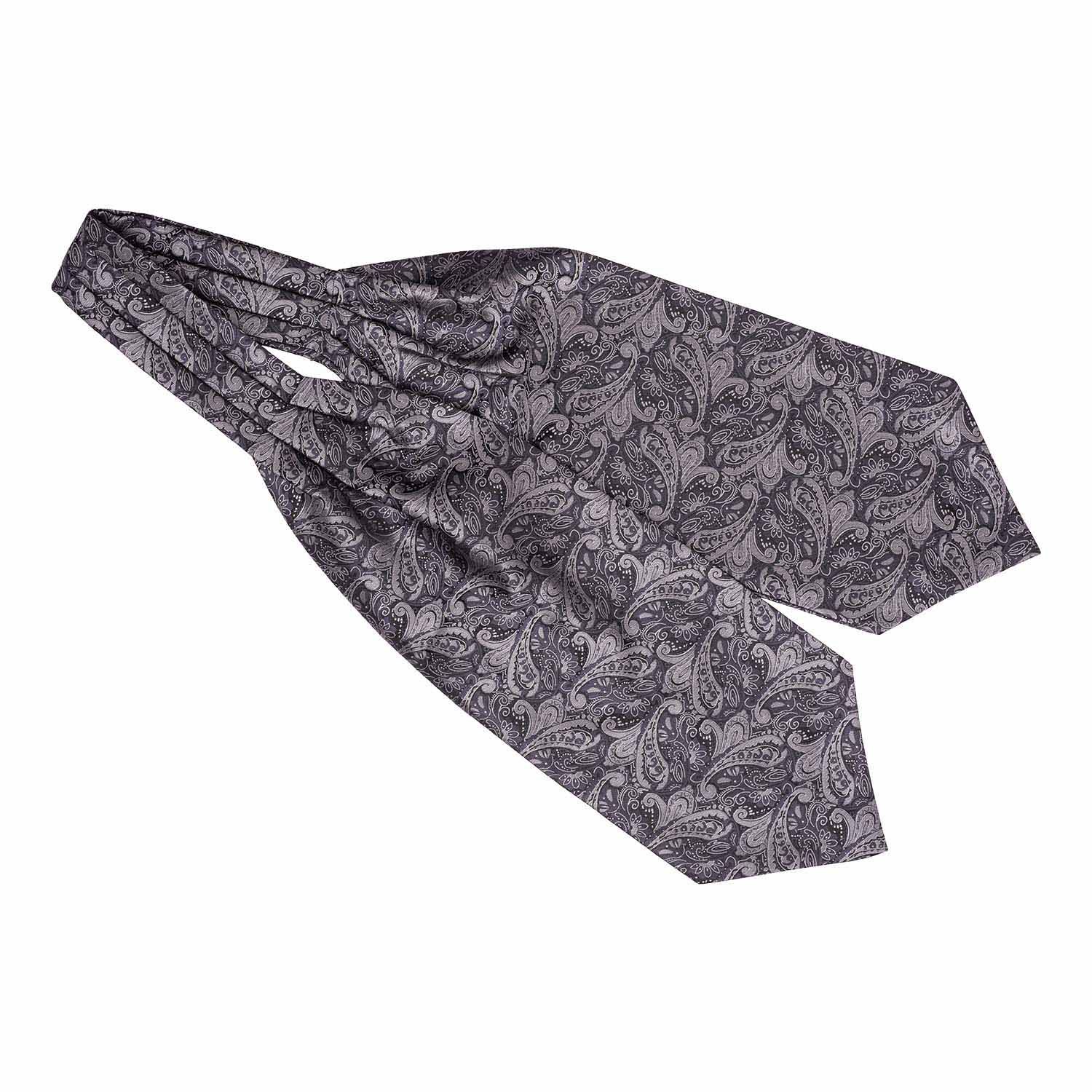 Grey Paisley Cravat for Men