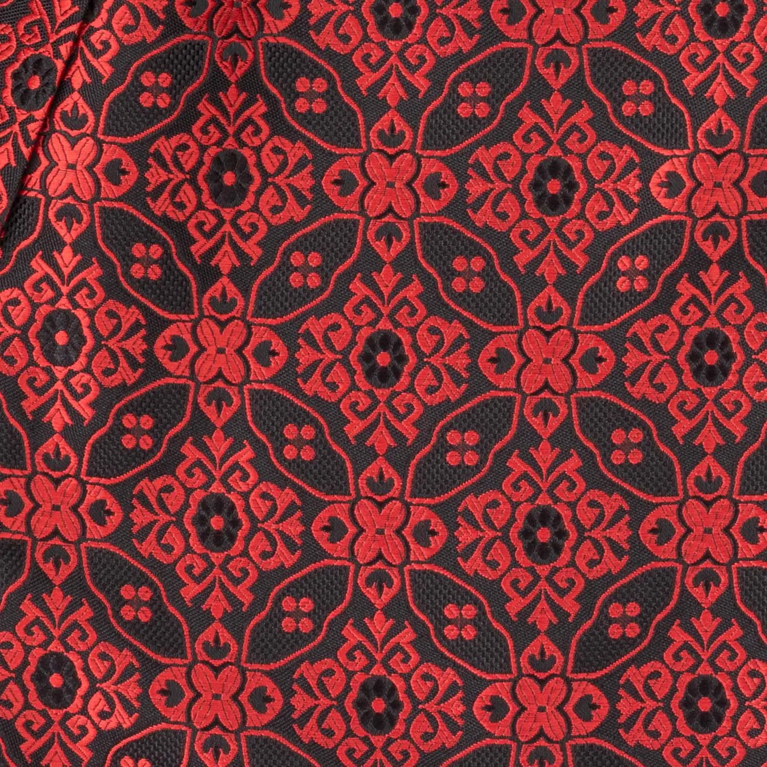 Red Floral Cravat for Men